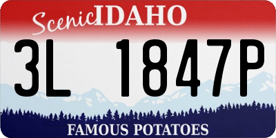 ID license plate 3L1847P
