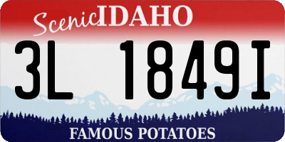 ID license plate 3L1849I