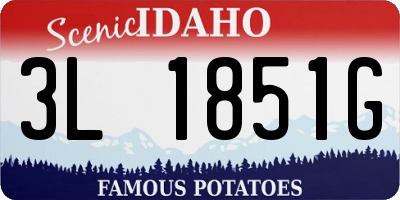 ID license plate 3L1851G