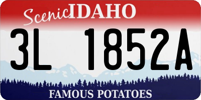ID license plate 3L1852A