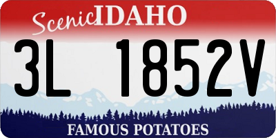 ID license plate 3L1852V