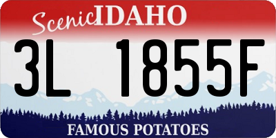 ID license plate 3L1855F