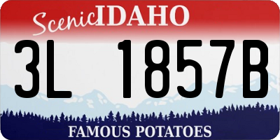 ID license plate 3L1857B