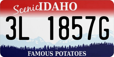 ID license plate 3L1857G