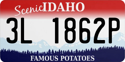 ID license plate 3L1862P