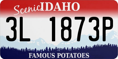 ID license plate 3L1873P