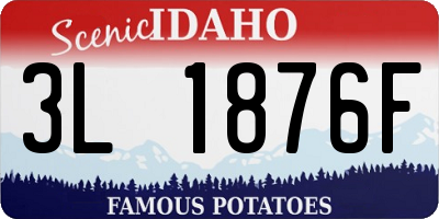 ID license plate 3L1876F