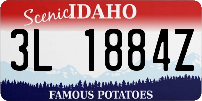 ID license plate 3L1884Z