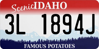 ID license plate 3L1894J