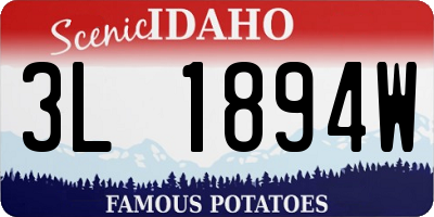 ID license plate 3L1894W