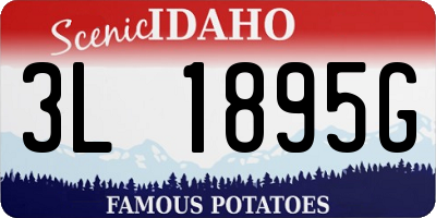 ID license plate 3L1895G