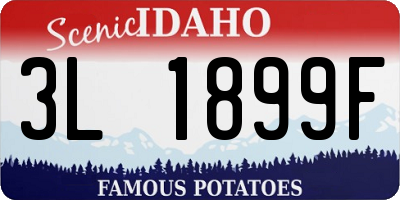 ID license plate 3L1899F