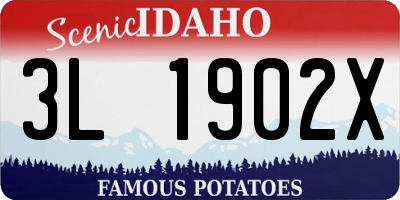 ID license plate 3L1902X