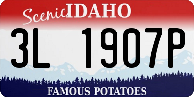 ID license plate 3L1907P