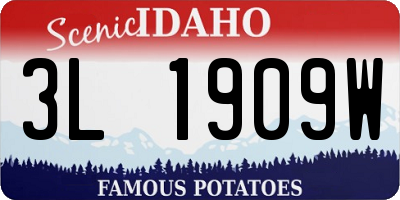 ID license plate 3L1909W