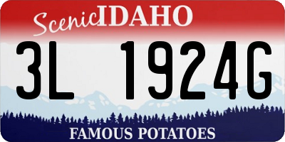 ID license plate 3L1924G