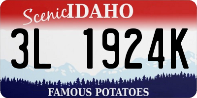 ID license plate 3L1924K