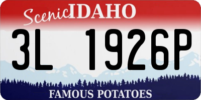 ID license plate 3L1926P