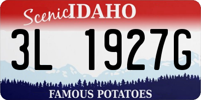 ID license plate 3L1927G