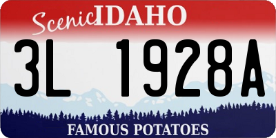 ID license plate 3L1928A
