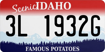 ID license plate 3L1932G