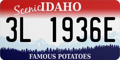 ID license plate 3L1936E