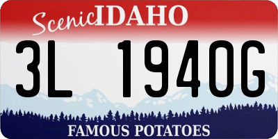 ID license plate 3L1940G
