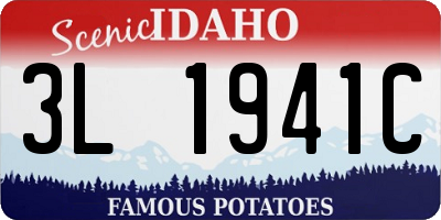 ID license plate 3L1941C