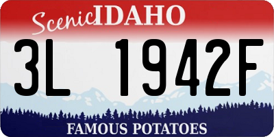 ID license plate 3L1942F