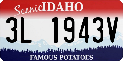 ID license plate 3L1943V