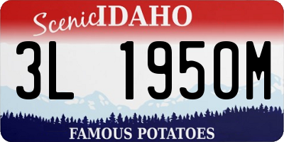 ID license plate 3L1950M