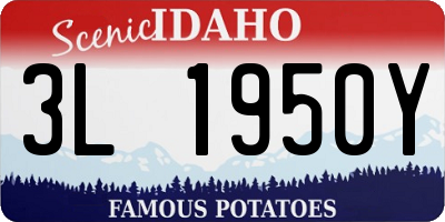 ID license plate 3L1950Y