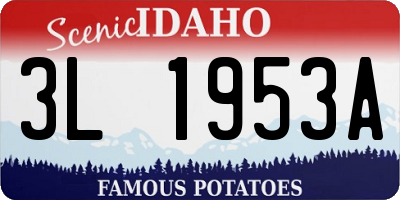 ID license plate 3L1953A