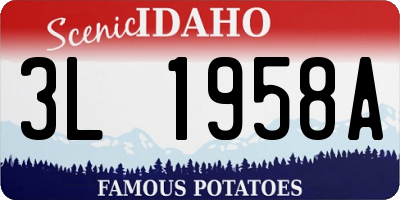 ID license plate 3L1958A