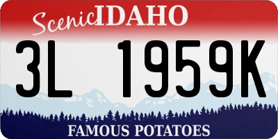 ID license plate 3L1959K