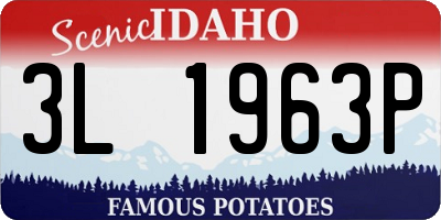 ID license plate 3L1963P