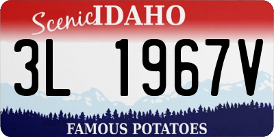 ID license plate 3L1967V