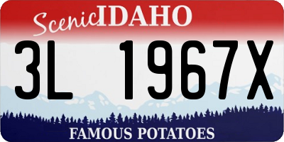 ID license plate 3L1967X