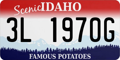 ID license plate 3L1970G