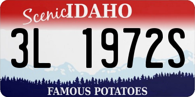 ID license plate 3L1972S