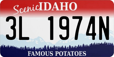 ID license plate 3L1974N
