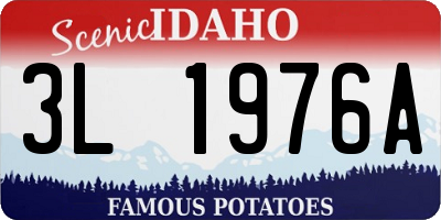 ID license plate 3L1976A