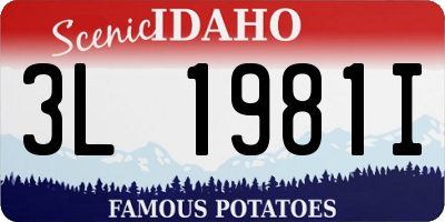 ID license plate 3L1981I