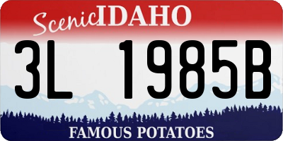 ID license plate 3L1985B