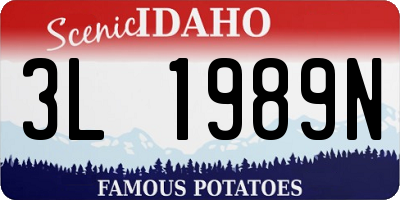 ID license plate 3L1989N