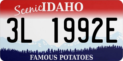 ID license plate 3L1992E