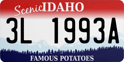 ID license plate 3L1993A
