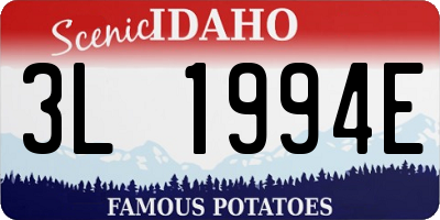 ID license plate 3L1994E