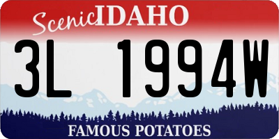 ID license plate 3L1994W