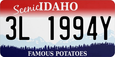 ID license plate 3L1994Y